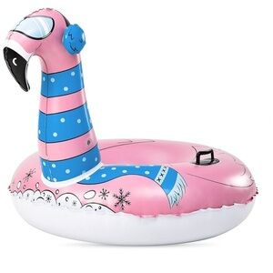 Pink Flamingo tube for lake, pool, and will also be great for tubing